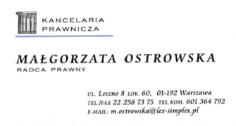 Kancelaria Prawnicza Małgorzata Ostrowska